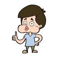 cartoon boy giving thumbs up N9