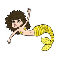 cartoon pretty mermaid N37