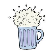 cartoon frothy beer N19