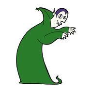 cartoon spooky vampire N42