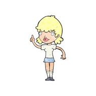 cartoon woman with idea N262