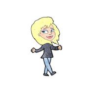 stress free woman cartoon N11