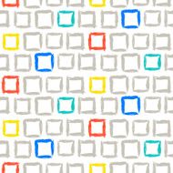 Geometric pattern with small hand painted squares N6