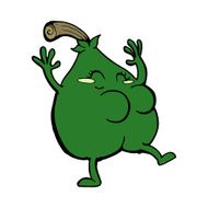 nice pear cartoon