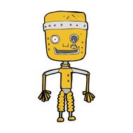 cartoon old robot N14