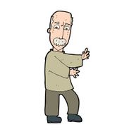 cartoon angry old man N154
