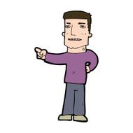 Cartoon Man Pointing N214