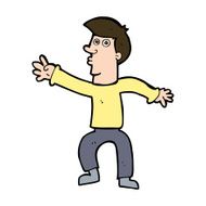 cartoon reaching man N10