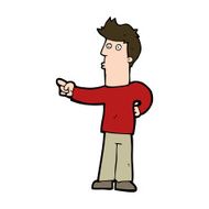 cartoon curious man pointing N10