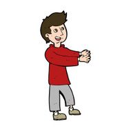 cartoon happy man N483