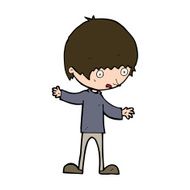 cartoon boy with outstretched arms N10