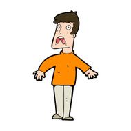 cartoon terrified man N255