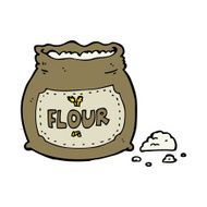 cartoon bag of flour N34