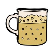 cartoon mug of beer N29