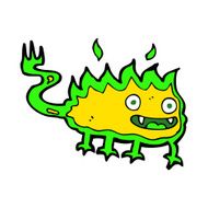cartoon little fire demon N24