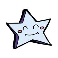 cartoon happy star character N18