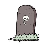 cartoon spooky grave N59