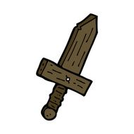 cartoon wooden sword N11