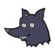 Cartoon Wolf Head N27