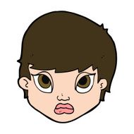 cartoon sulking woman N10