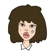 cartoon woman with bruised face N8