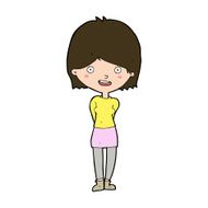 cartoon friendly woman N69