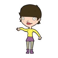 cartoon happy woman N267