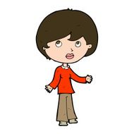 cartoon woman thinking N43