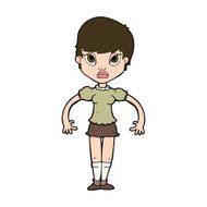 cartoon woman looking annoyed N10