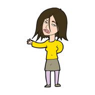 cartoon unhappy woman N10