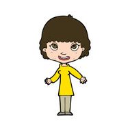 cartoon happy woman N268