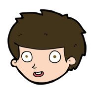 cartoon happy boy&#039;s face N20