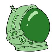 cartoon astronaut helmet N43