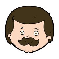 Cartoon Man With Mustache N105