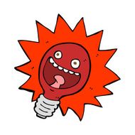 cartoon red lightbulb N8