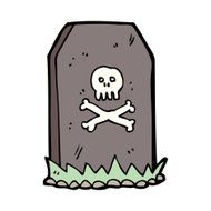 cartoon spooky grave N60