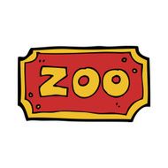 Cartoon Zoo Sign N17