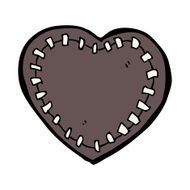 cartoon stitched heart N10