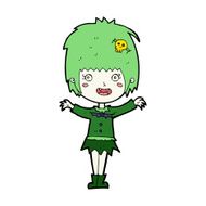 cartoon happy vampire girl N39