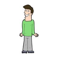 Cartoon Man Shrugging Shoulders N64