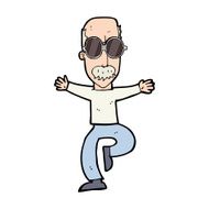cartoon old man wearing big glasses N9