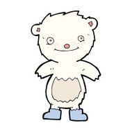 cartoon teddy polar bear wearing boots N4