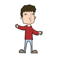 cartoon curious man N71