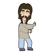 cartoon mustache man N25