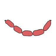 cartoon string of sausages N10