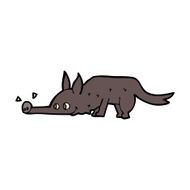 cartoon dog sniffing floor N5