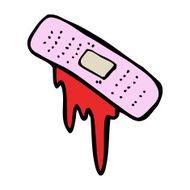 cartoon bloody plaster N7