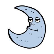 happy cartoon moon N10