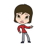cartoon pointing woman N30
