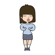 cartoon shocked woman N101